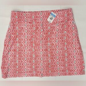 J. McLaughlin Briana Hot Pink and White Patterned Skort